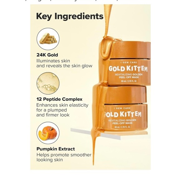 I Dew Care Gold Kitten Revitalizing Golden Face Mask - Picture 2 of 9